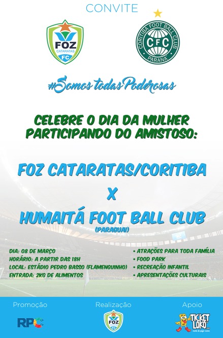 flyer convite jogo foz