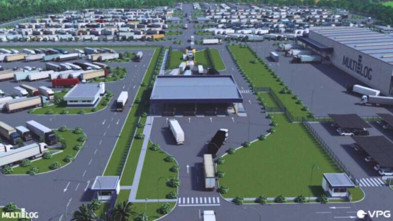 Projeto do novo Porto Seco de Foz será construído as margens da BR-277, na divisa com Santa Terezinha de Itaipu. Imagem: Multilog.