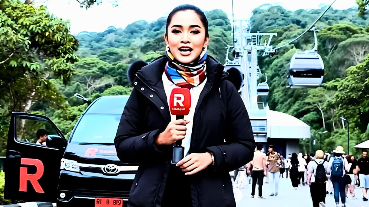 A repórter que aparece na gravação também foi criada por IA. Imagem: Youtube/Reprodução.